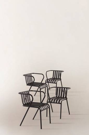 NERJA karmstol 4-pack Svart