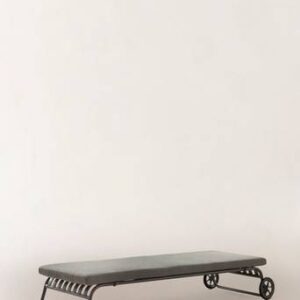 NERJA solsäng Svart/mörkgrå dyna