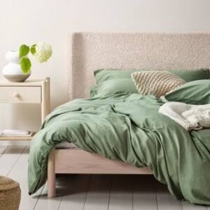 NEZZIE påslakanset dubbelsäng Grön