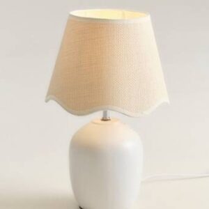 NIMES bordslampa Vit/natur