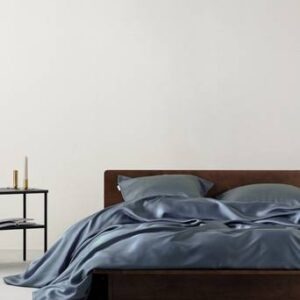 NOELA påslakanset dubbelsäng Gråblå