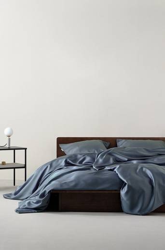 NOELA påslakanset enkelsäng Gråblå