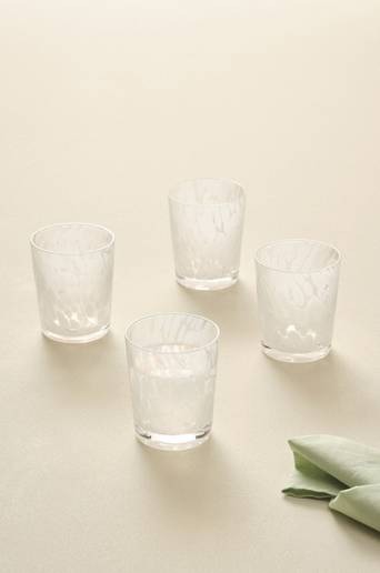 NOR glas 4-pack Transparent/vit