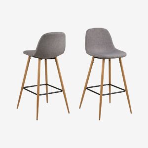 AC Design Furniture – Barstol 2-pack Emelie – Grå – Barstolar & pallar – Från Homeroom