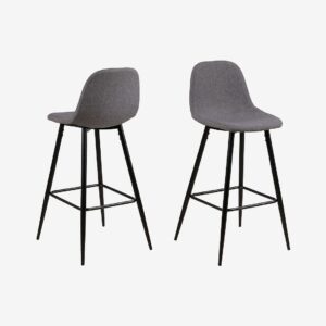 NORDFORM – Barstol Ada 2-pack, 65 cm – Grå – Barstolar & pallar – Från Homeroom