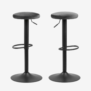 NORDFORM – Barstol Frans 2-pack, 62-82 cm – Grå – Barstolar & pallar – Från Homeroom