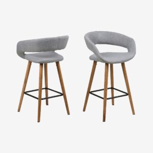 AC Design Furniture – Barstol, Leo 2-pack, 65 cm – Grå – Barstolar & pallar – Från Homeroom