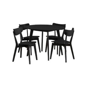 NORDFORM – Roxby matbordsset med bord och 4 stolar, 105x105x76 cm – Svart – Matgrupp 4 personer – Från Homeroom
