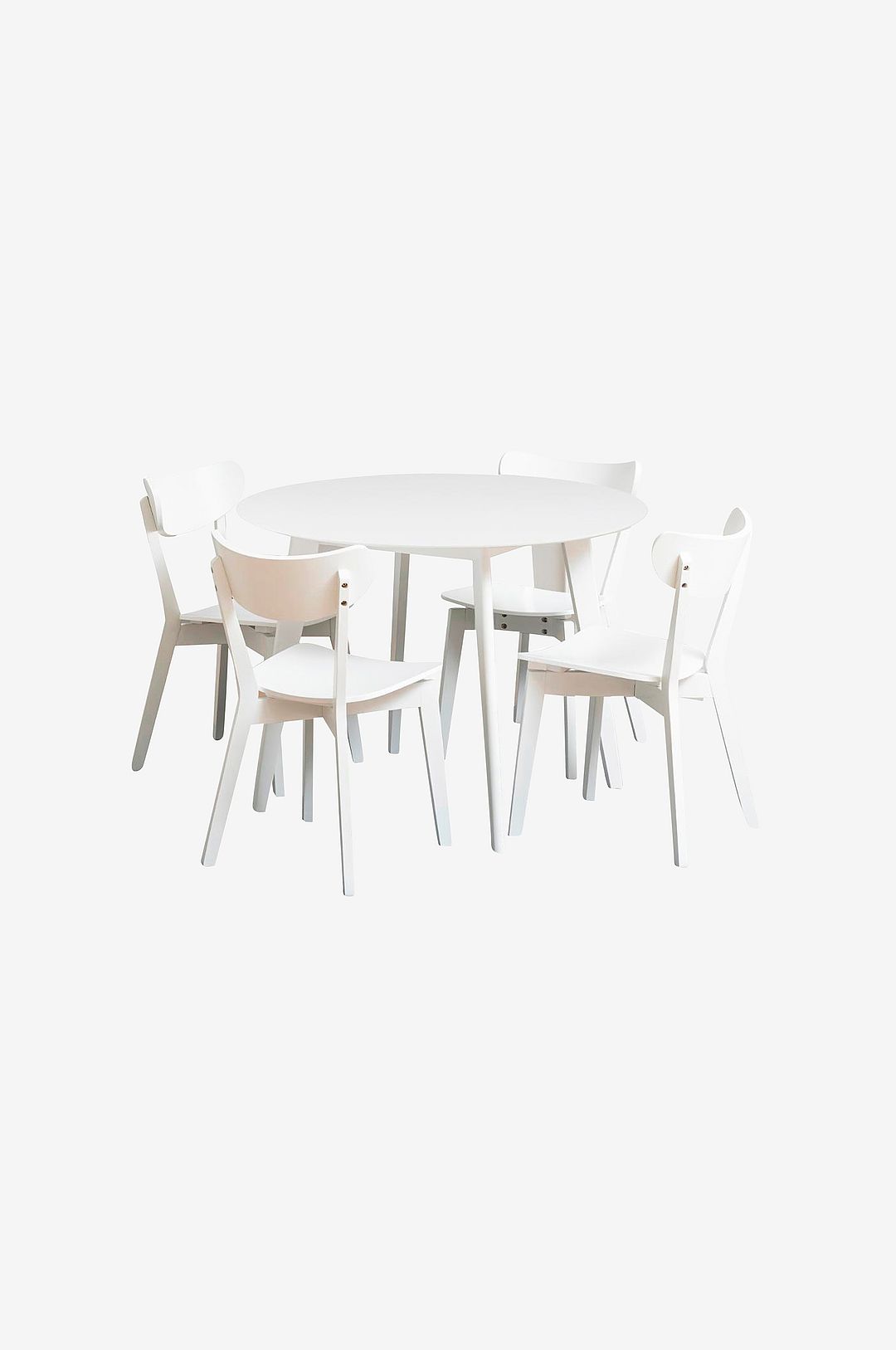 NORDFORM - Roxby rund matbordsset med bord och 4 stolar, Ø105x76 cm - Vit - Matgrupp 4 personer - Från Homeroom