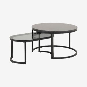 AC Design Furniture – Satsbord Alde, set om 2 – Svart – Soffbord – Från Homeroom