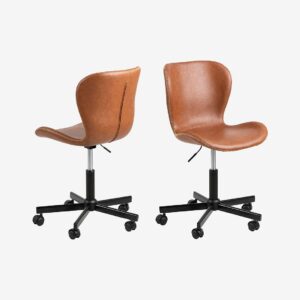 AC Design Furniture – Skrivbordsstol Charlotte – Brun – Skrivbordsstolar – Från Homeroom