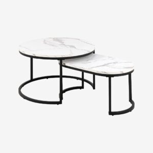 AC Design Furniture – Soffbord Timo, 2 st – Vit – Soffbord – Från Homeroom