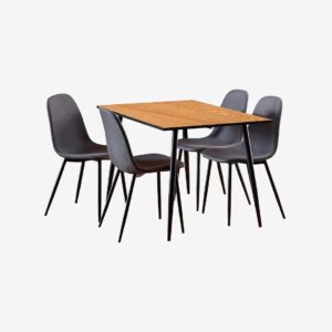 NORDFORM – Wilma rektangulärt matbordsset 120x80x75 cm kombination 1 – Natur – Matgrupp 4 personer – Från Homeroom