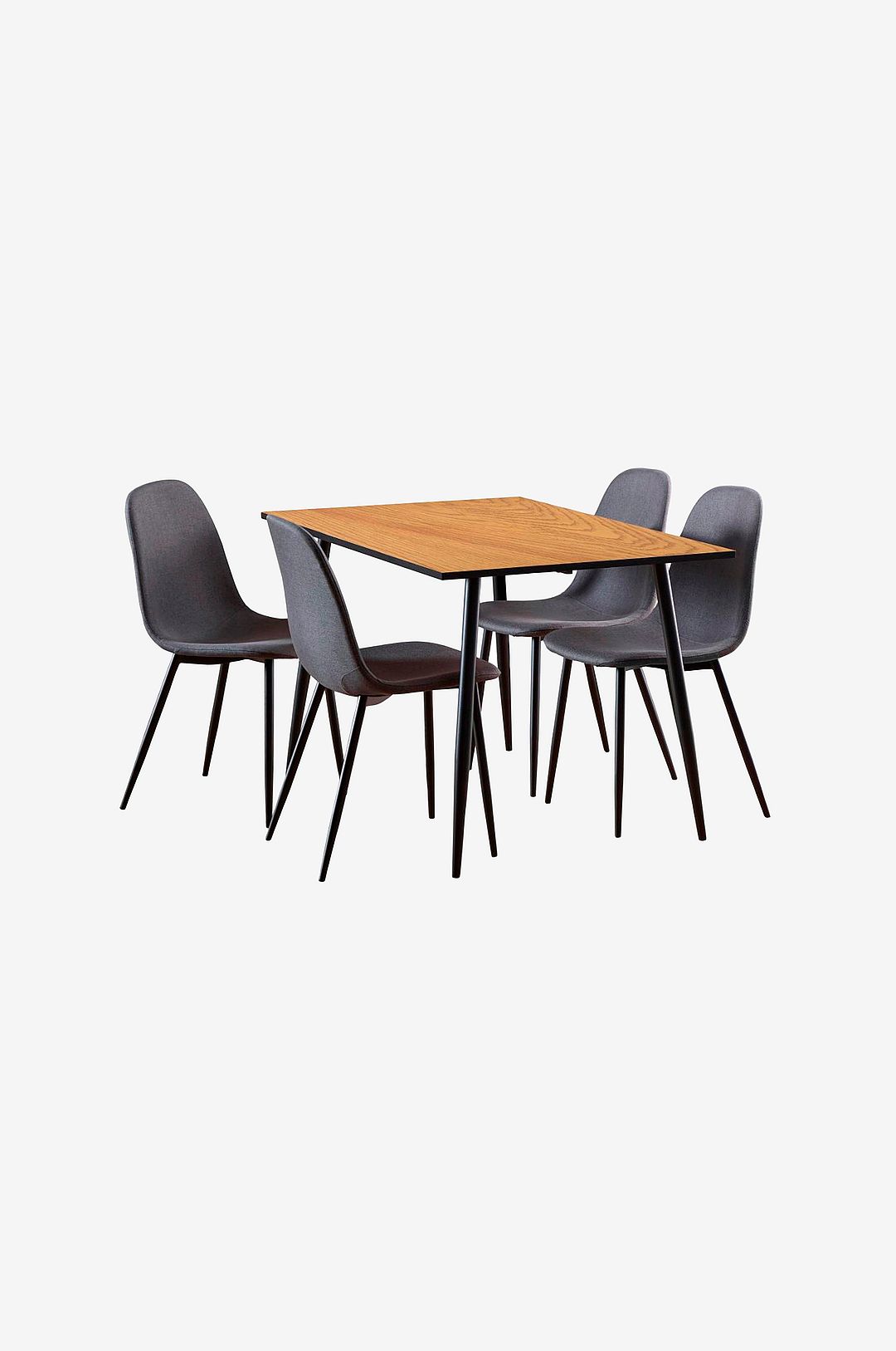 NORDFORM - Wilma rektangulärt matbordsset 120x80x75 cm kombination 1 - Natur - Matgrupp 4 personer - Från Homeroom