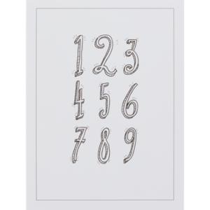 NUMBERS poster 30×40 cm Svart/vit