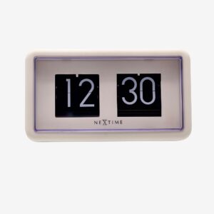 NeXtime – Bords-/Väggklocka Flip Clock 24HR 18 cm – Vit – Väggklockor & bordsur – Från Homeroom
