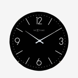NeXtime – Väggklocka Basic Dome Ø35 cm – Svart – Väggklockor & bordsur – Från Homeroom