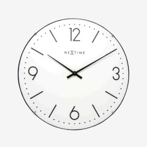 NeXtime – Väggklocka Basic Dome Ø35 cm – Vit – Väggklockor & bordsur – Från Homeroom
