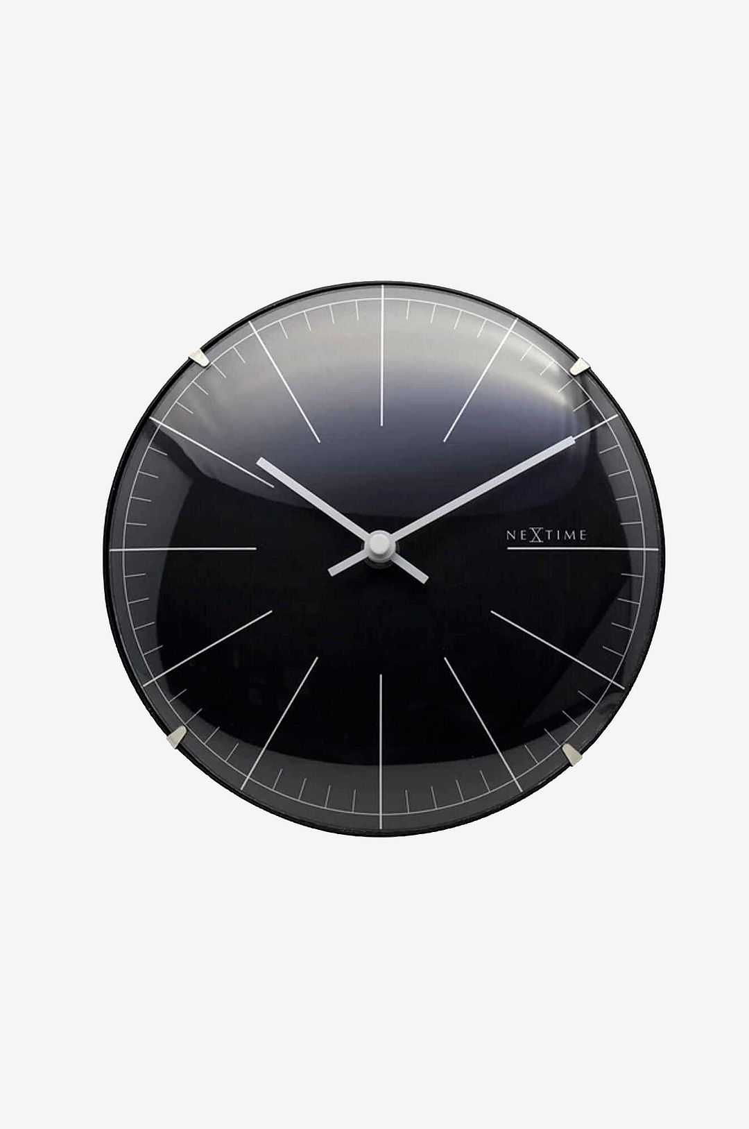 NeXtime - Väggklocka Big Stripe Mini Dome Ø20 cm - Svart - Väggklockor & bordsur - Från Homeroom