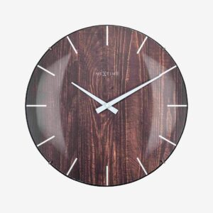 NeXtime – Väggklocka Edge Wood Dome Ø35 cm – Brun – Väggklockor & bordsur – Från Homeroom