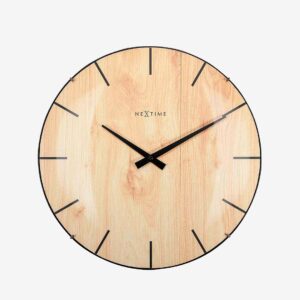 NeXtime – Väggklocka Edge Wood Dome Ø35 cm – Brun – Väggklockor & bordsur – Från Homeroom