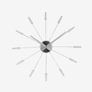 NeXtime – Väggklocka Plug Inn Ø58 cm – Silver – Väggklockor & bordsur – Från Homeroom