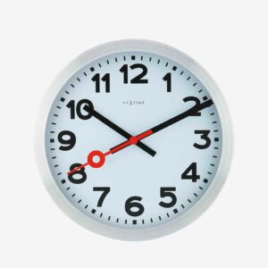 NeXtime – Väggklocka Station Numbers Ø35 cm – Vit – Väggklockor & bordsur – Från Homeroom