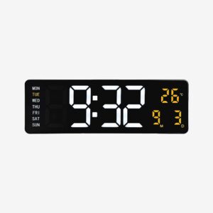 NeXtime – Väggklocka Super Digi Digital 39 cm Svart – Svart – Väggklockor & bordsur – Från Homeroom