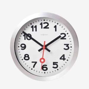 NeXtime – Väggklocka/Bordsklocka Station Numbers Ø19 cm – Vit – Väggklockor & bordsur – Från Homeroom