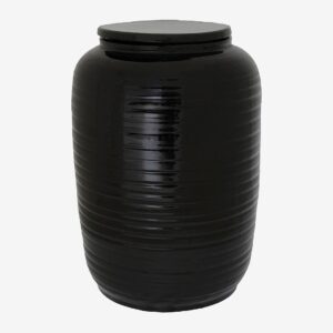 Nordic Furniture Group – Keramikkruka Ara med lock – Svart – Krukor & vaser – Från Homeroom