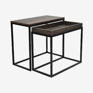 Nordic Furniture Group – Sidobord Duett set om 2 – Brun – Soffbord – Från Homeroom