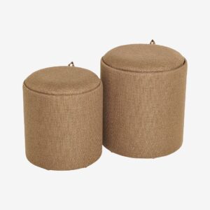 Nordic Furniture Group – Sittpuff Maiko, set om 2 – Brun – Fotpallar & puffar – Från Homeroom