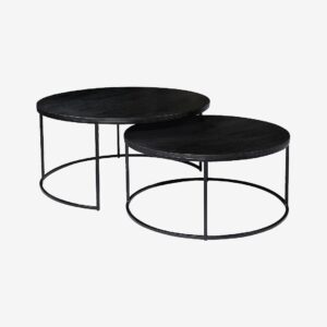 Nordic Furniture Group – Soffbord Natalie Ø85/S2 ask – Svart – Soffbord – Från Homeroom