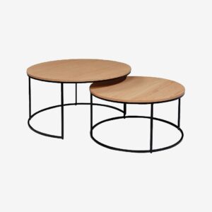 Nordic Furniture Group – Soffbord Natalie Ø85/S2 ek – Vit – Soffbord – Från Homeroom