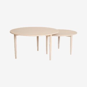 Nordic Furniture Group – Soffbord set Kalmar, Ø90/Ø70 – Natur – Soffbord – Från Homeroom