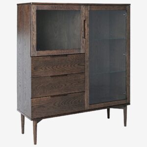 Nordic Furniture Group – Vitrinskåp låg Karmöy – Brun – Skåp – Från Homeroom