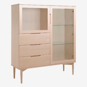 Nordic Furniture Group – Vitrinskåp låg Karmöy – Vit – Skåp – Från Homeroom