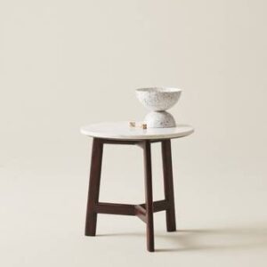 OMIS sidobord ø 50 cm Brun