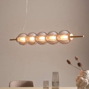 ON A ROLL taklampa Mässingsfärgad/Rökfärgat glas