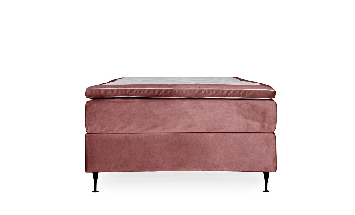 OPERA 120 Kontinentalsäng Sammet Rosa