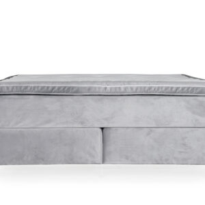 OPERA 140 Kontinentalsäng Sammet Ljusgrå