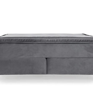 OPERA 140 Kontinentalsäng Sammet Mörkgrå