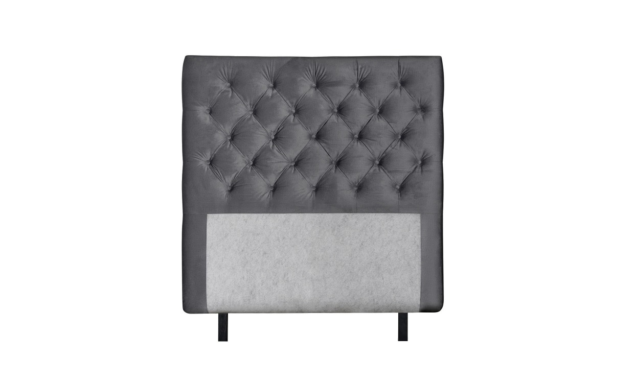 OPERA 140 Sänggavel Sammet Mörkgrå