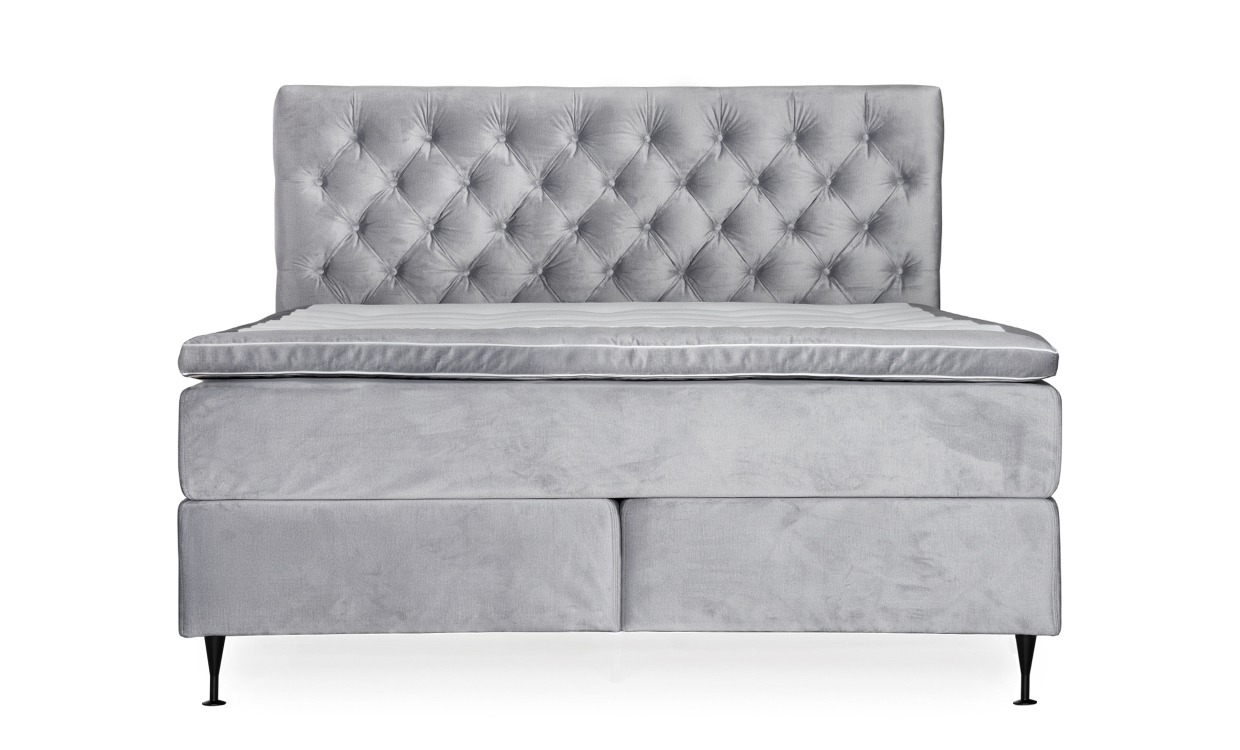OPERA 140 Sängpaket Sammet Ljusgrå
