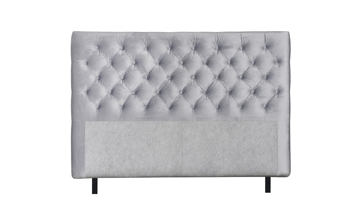 OPERA 180 Sänggavel Sammet Ljusgrå