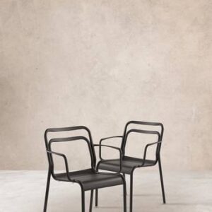 PANTHEON karmstol 2-pack Svart