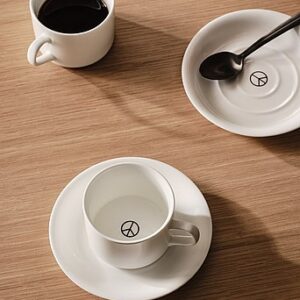PEACE liten kopp med tefat 2-pack