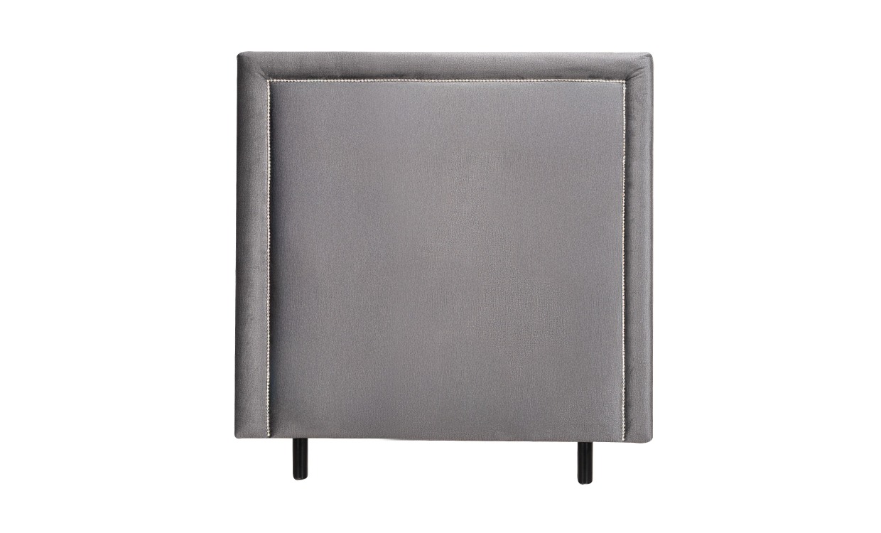 PERLA Sänggavel 120 Sammet Mörkgrå