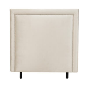 PERLA Sänggavel 140 Sammet Beige