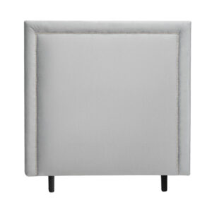 PERLA Sänggavel 140 Sammet Ljusgrå